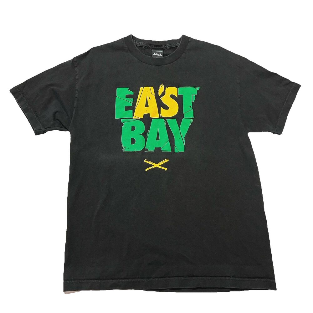 Adapt Clothing SF East Bay Graphic T-Shirt Bay Area California Large Black
